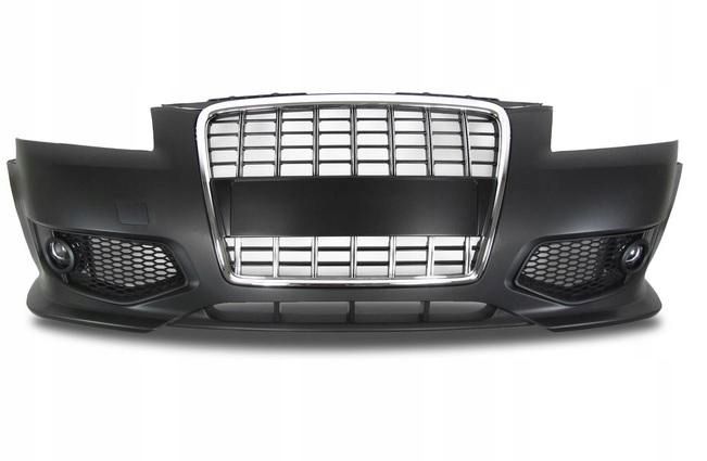 ZDERZAK PRZEDNI Do AUDI A3 8P, 8PA Od 2005 Do 2008 BLACK CHROM BEZ PDC, SRA zdjęcie 2