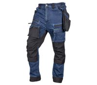 spodnie robocze denim wzmocnienia cordura, granatowe, roz. l - t n81-361-l