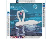 ZESTAW HAFT DIAMENTOWY,  MOZAIKA DIAMENTOWA  DWA ŁABĘDZIE
