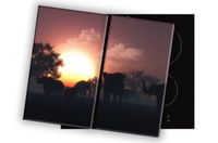 SZKLANA DESKA NA KUCHENKĘ 2x30x52 066C SŁONIE