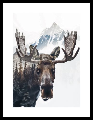 Plakat 21x29,7cm Łoś Duch Lasu na Arena.pl