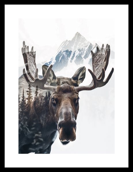 Plakat 21x29,7cm Łoś Duch Lasu zdjęcie 3
