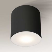Lampa sufitowa tuba ZAMA 1129 Shilo metalowy plafon okrągły czarna