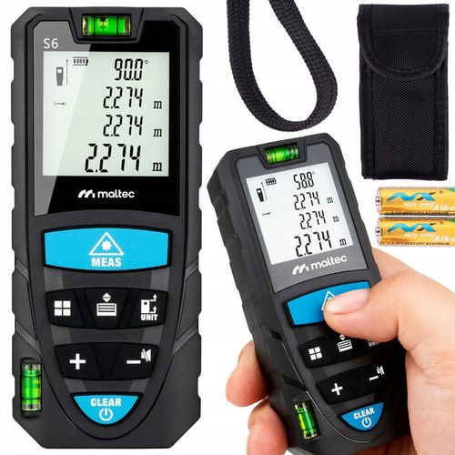 DALMIERZ LASEROWY 50M KĄTOMIERZ POZIOMICA CYFROWY MIERNIK ODLEGŁOŚCI na Arena.pl