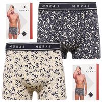 Bokserki Męskie Bawełniane KLASYCZNE DOPASOWANE LOGO MORAJ ZESTAW 2-SZT M