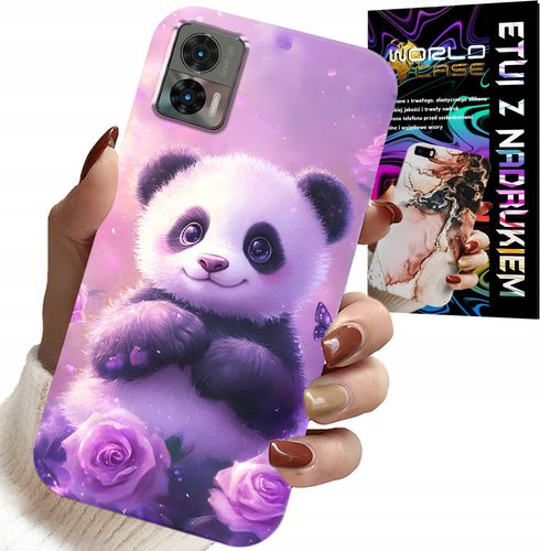 ETUI DO MOTOROLA EDGE 30 NEO - SŁODKA PANDA WZORY DLA DZIECI + FOLIA na Arena.pl