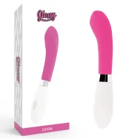 glossy john - rożowy model wibrujący, silikonowy, 12 cm, 10 trybow