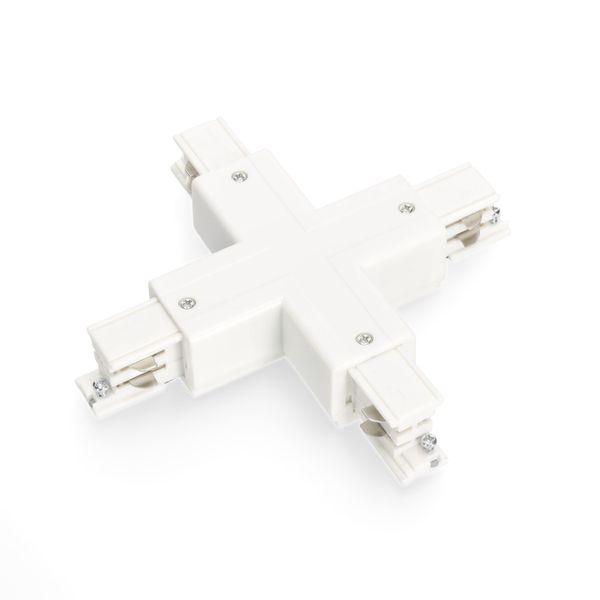 Łącznik 'X' do łączenia szyn ZEWNĘTRZNY BIAŁY do LED NEXTRACK zdjęcie 2