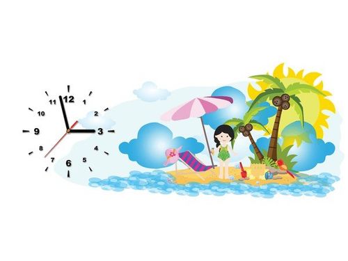 100X40CM ZEGAR WAKACJE PLAŻY OBRAZ na Arena.pl