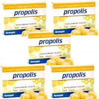 Tabletki na ból gardła krtani 80szt MIÓD PROPOLIS WITAMINA C do ssania