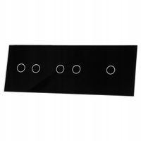 PANEL SZKLANY 1+2+2 (3 PUSZKI) - CZARNY LIVOLO