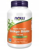 NOW Foods MIŁORZĄB ekstrakt GINKGO BILOBA MOCNA