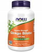 NOW Foods MIŁORZĄB ekstrakt GINKGO BILOBA MOCNA