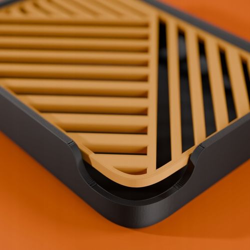 Mydelniczka wolnostojąca na blat z ociekaczem elegancka WZÓR LINES na Arena.pl