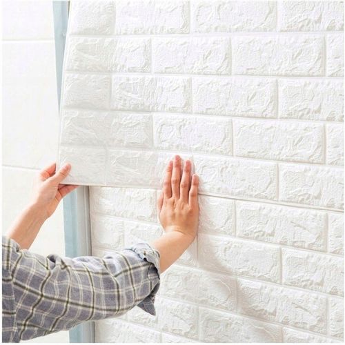 PANELE ŚCIENNE DO KUCHNI CEGŁA SAMOPRZYLEPNA ZESTAW 10 SZTUK ŁATWY MONTAŻ na Arena.pl