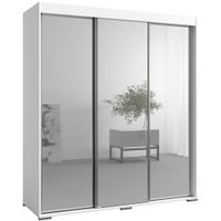 Szafa przesuwna z lustrem Como 3D3L 180 Biała