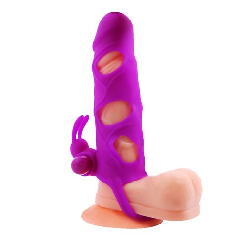 pretty love   penis sleeve with ball strap vibration purple na Arena.pl