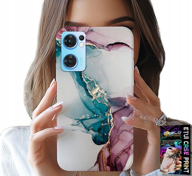 ETUI DO OPPO RENO7 5G - ELEGANCKI MARMUREK MODNY KOBIECY CASE zdjęcie 1