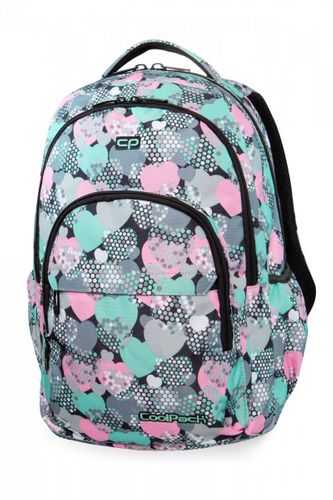Plecak CoolPack BASIC PLUS w turkusowe serca, MINTY HEARTS (B03018) na Arena.pl