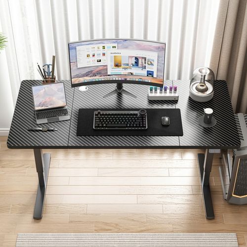 Biurko Elektryczne Podnoszone Czarne 160x80 Regulowane NOWOCZESNE na Arena.pl