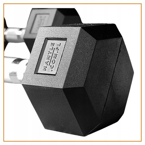 HANTLA HEX - HANTLE ŻELIWNE STALOWE GUMOWANE - 10 kg - PROFESJONALNE na Arena.pl