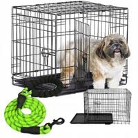 KOJEC DLA PSA KOTA KLATKA KENNELOWA TRANSPORTER DO SAMOCHODU 60x45x52+Smycz