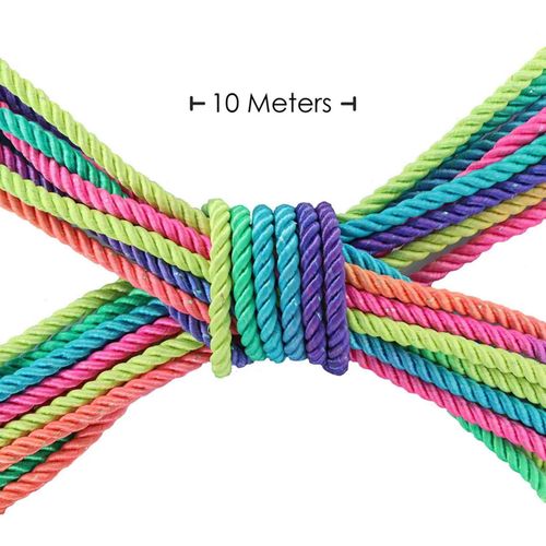 polyester bondage rope - 32.8 ft / 10 m - multicolor bright na Arena.pl