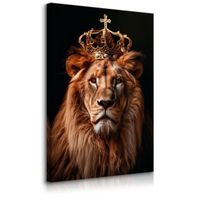 Obraz Do Sypialni Abstrakcyjny Lew W Koronie Styl Glamour 30cm x 40cm