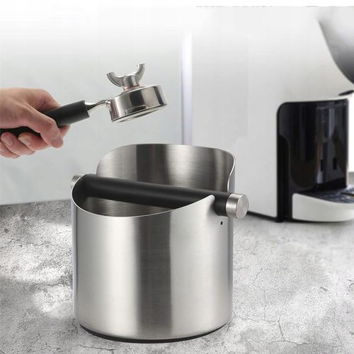 POJEMNIK DO ESPRESSO ZE METAL DRĄŻKIEM POJEMNIK NA FUSY DO SITKA, KNOCK BOX na Arena.pl