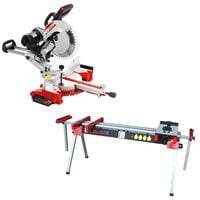 Piła ukośnica 1,6kW kapówka długi posuw stół roboczy warsztatowy posuwem