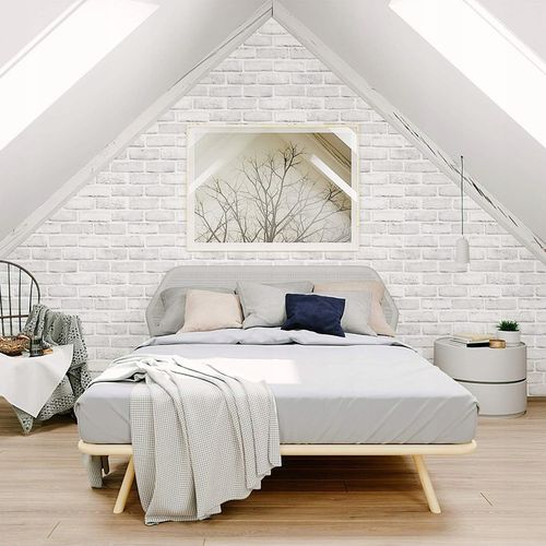 SAMOPRZYLEPNA TAPETA BIAŁA CEGŁA 3D OKLEINA 45cm x 10m na Arena.pl