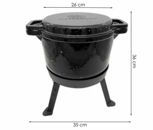 Kociołek żeliwny emaliowany MARMUREK 3w1 8 l zdjęcie 6