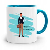 Kubek Błękitny Architekta Zaufaj Mi Jestem Prezent Z Nadrukiem Ze Zdjęciem