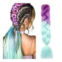 Syntetyczne włosy kolorowe 120 cm gęste ombre WLS51