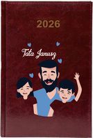 Kalendarz A5 2026 tygodniowy KSIĄŻKOWY PREZENT DLA TATY Z IMIENIEM NAPISEM
