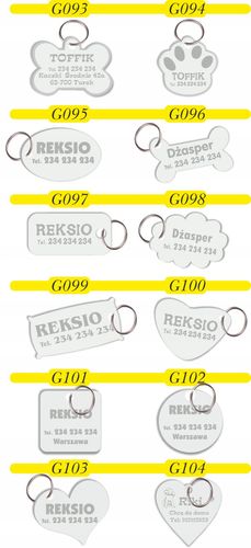 Identyfikator zawieszka adresówka GRAWER dla psa na Arena.pl