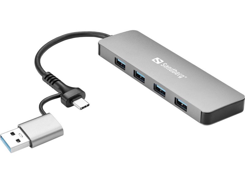 Sandberg USB-C/A to 4xUSB 3.0 Hub zdjęcie 1