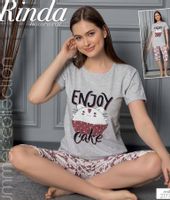 Wygodna piżama damska z krótkim rękawem L