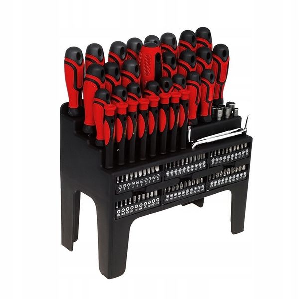 ZESTAW ŚRUBOKRĘTÓW WKRĘTAKÓW BITÓW STOJAK 100-EL zdjęcie 2