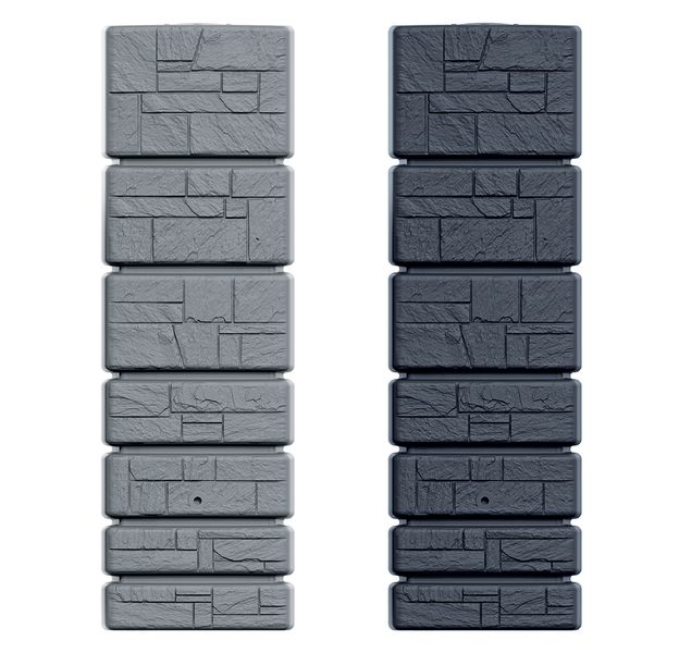 Zbiornik na deszczówkę TOWER STONE IDTST350 | Smooth gray, Pojemność: 350 l, Wymiary 38.4x57.5x180 cm, Kolor Smooth gray, Waterform, Prosperplast zdjęcie 2