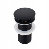 AQUAUNO KOREK DO UMYWALKI KLIK-KLAK CZARNY MOSIĘŻNY BEZ PRZELEWU model 1