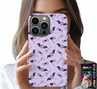 ETUI DO IPHONE 14 PRO - MODNE WZORY WIDŁY SERCA KOKARDKI KOKARDA