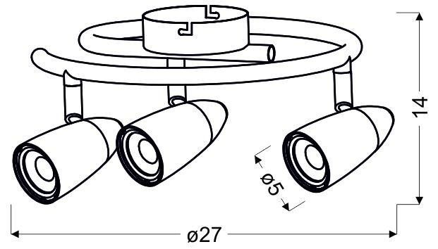 Liberty spirala 3x4W LED chrom zdjęcie 2