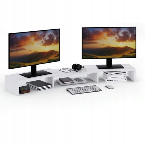 PODSTAWKA POD MONITOR PODWÓJNA REGULOWANA DŁUGOŚĆ PODNOSI EKRAN O: 12,6 cm na Arena.pl