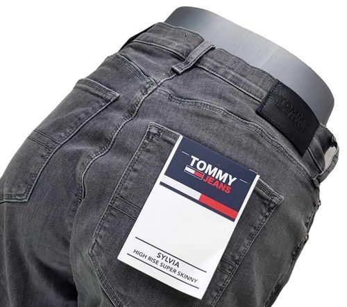 Damskie jeansy Tommy Jeans Sylvia High DW0DW14123 szare rurki - W31/L32 na Arena.pl
