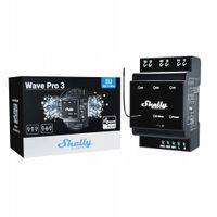 2 x Shelly Qubino Wave Pro 3 Z-Wave 3-kanałowy Przekaźnik na Szynę DIN