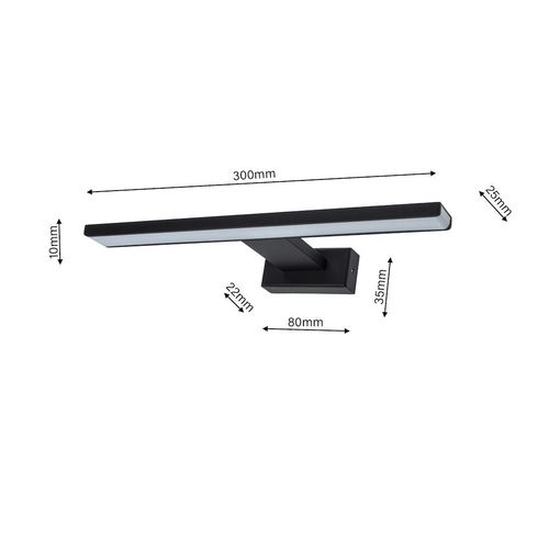 Kinkiet Shine Czarny 30cm 7W LED na Arena.pl
