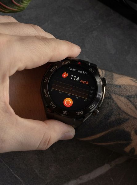 SMARTWATCH ZEGAREK MĘSKI Z EKG POMIAR CUKRU PULS CIŚNIENIE ROZMOWY MENU PL zdjęcie 13