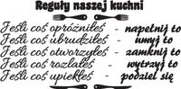 100X50CM REGUŁY NASZEJ KUCHNI NAKLEJKA