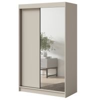 Szafa przesuwna z lustrem Fiore 2D1L 120 Kaszmir/Czarny